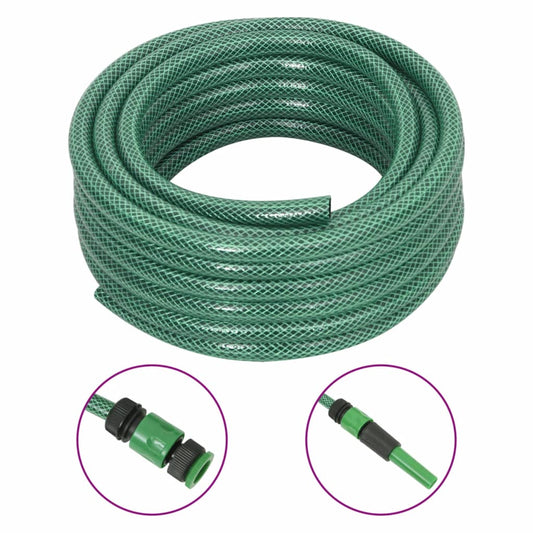 garden hose with connections, 0.6", 30 m, PVC