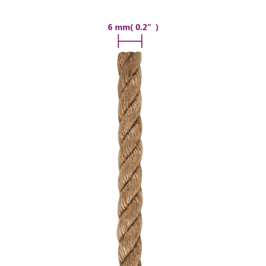 džutas virve, 50 m, 6 mm