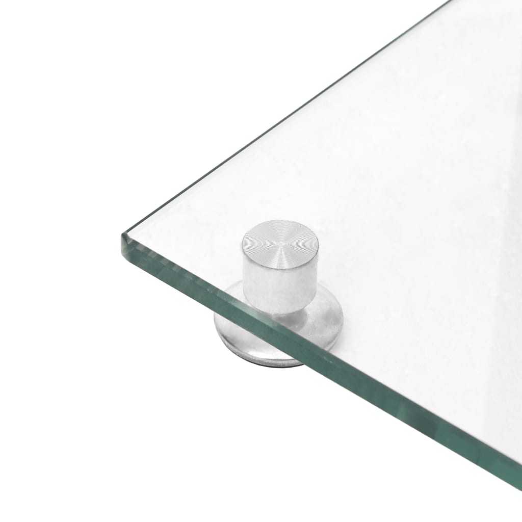 skaļruņu statīvi, 2 gab., rūdīts stikls, 3 balsti, sudrabaini