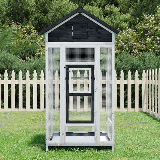 birdhouse, gray, 91.5x53x170 cm, solid pine wood