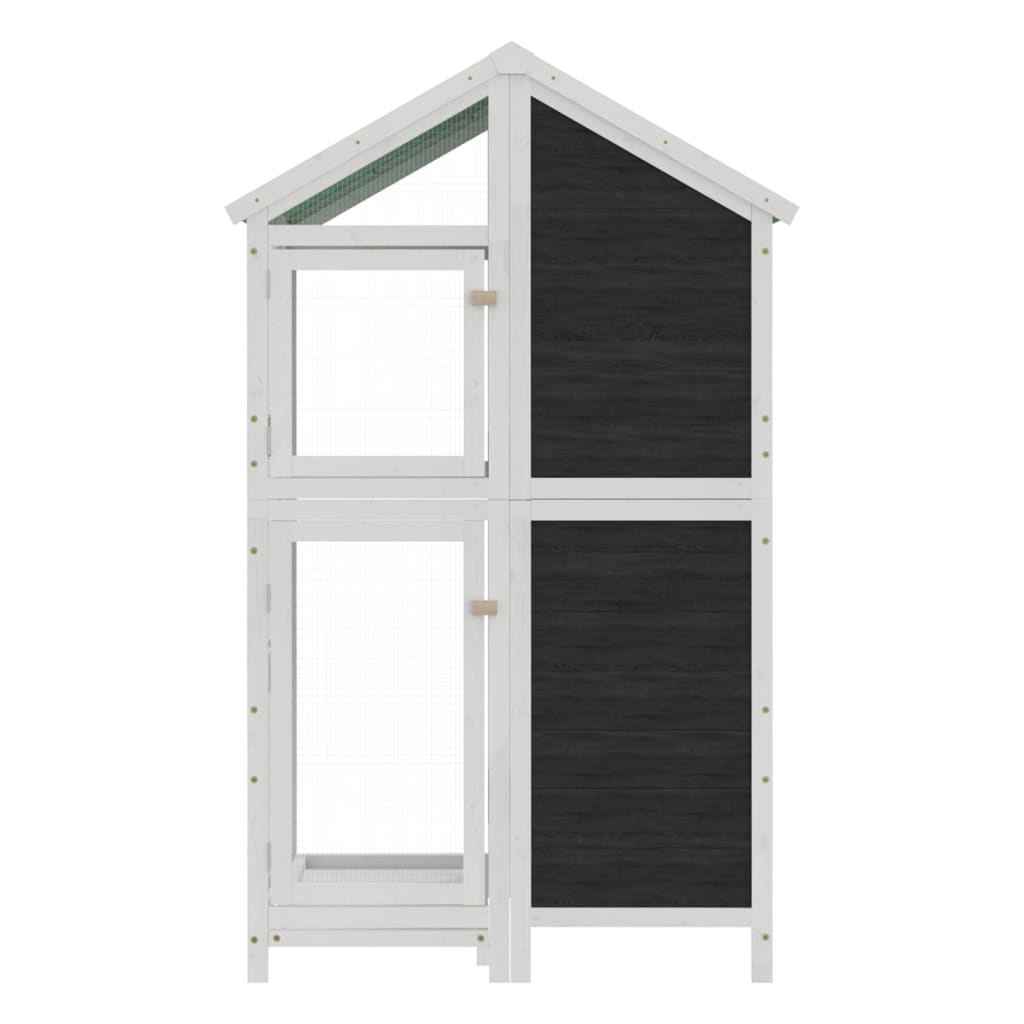 birdhouse, gray, 97x81x152 cm, solid pine wood