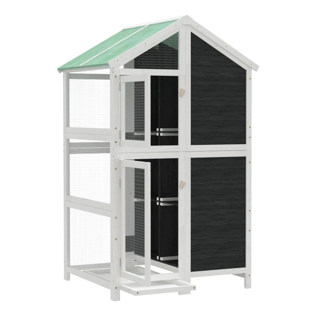 birdhouse, gray, 97x81x152 cm, solid pine wood