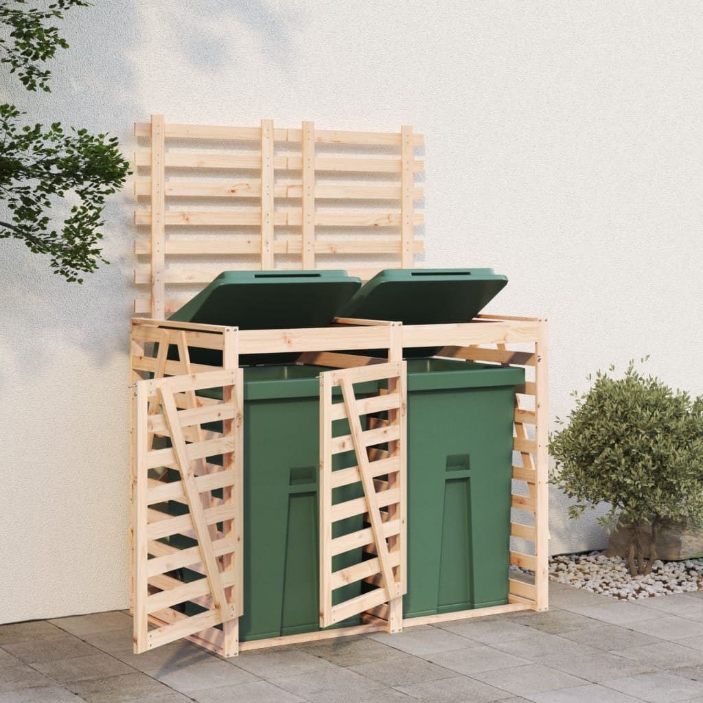 2 bin shed, solid pine