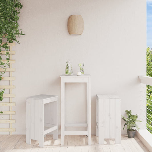 bar stools, 2 pcs., 40x36x75 cm, solid pine wood, white