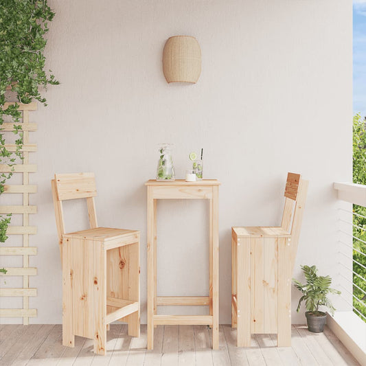 bar stools, 2 pcs., 40x48.5x115.5 cm, solid pine wood