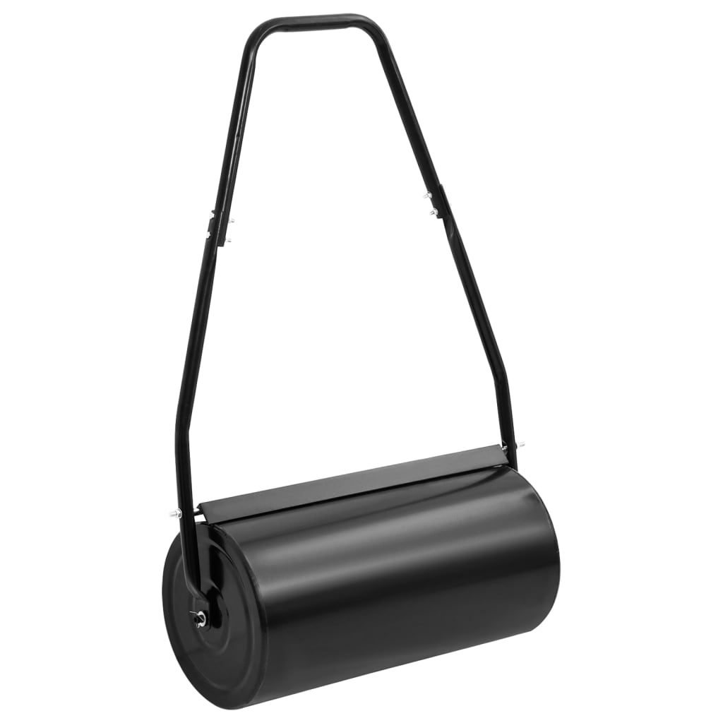газонный каток с ручкой, черный, 42 л, железо и сталь