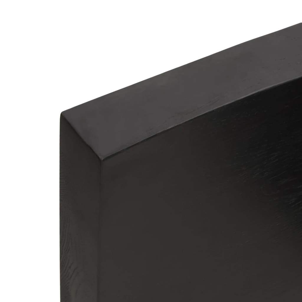 galda virsma, tumši pelēka, 100x50x6 cm, ozola masīvkoks