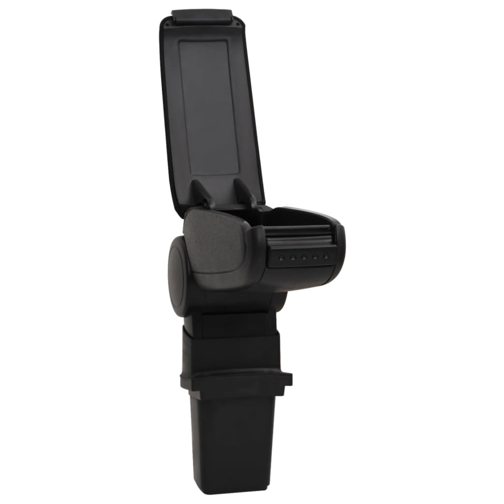 подлокотник для автомобиля, черный, 12x32x(34-50) см, ABS