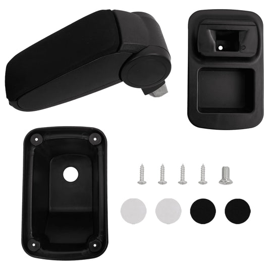 подлокотник для автомобиля, черный, 14x33x(30-45,5) см, ABS
