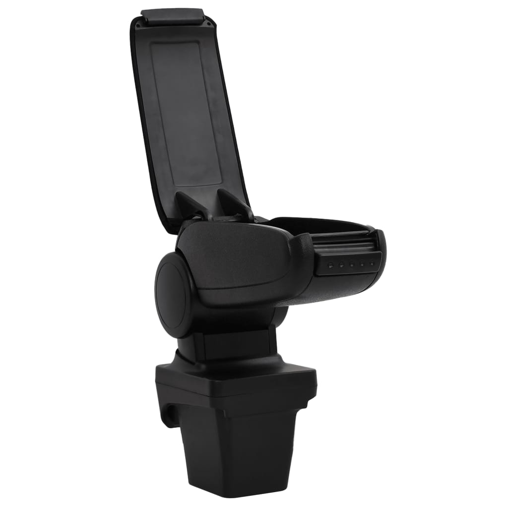подлокотник для автомобиля, черный, 13x33x(31-48) см, ABS