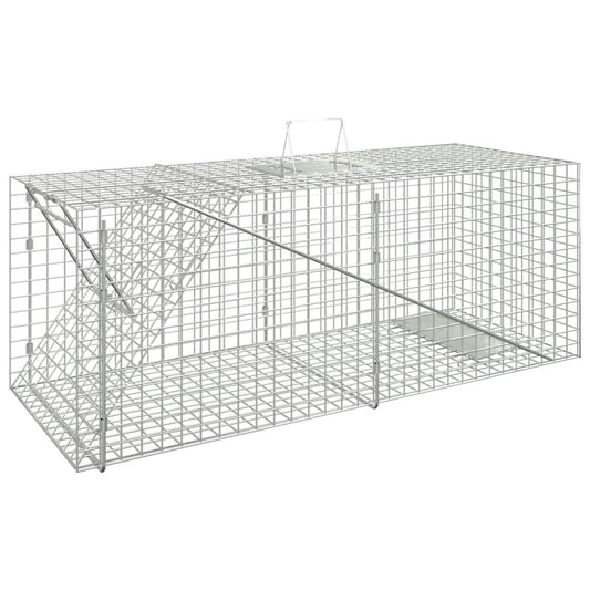 animal trap, 64.5x25x26.5 cm, galvanized iron