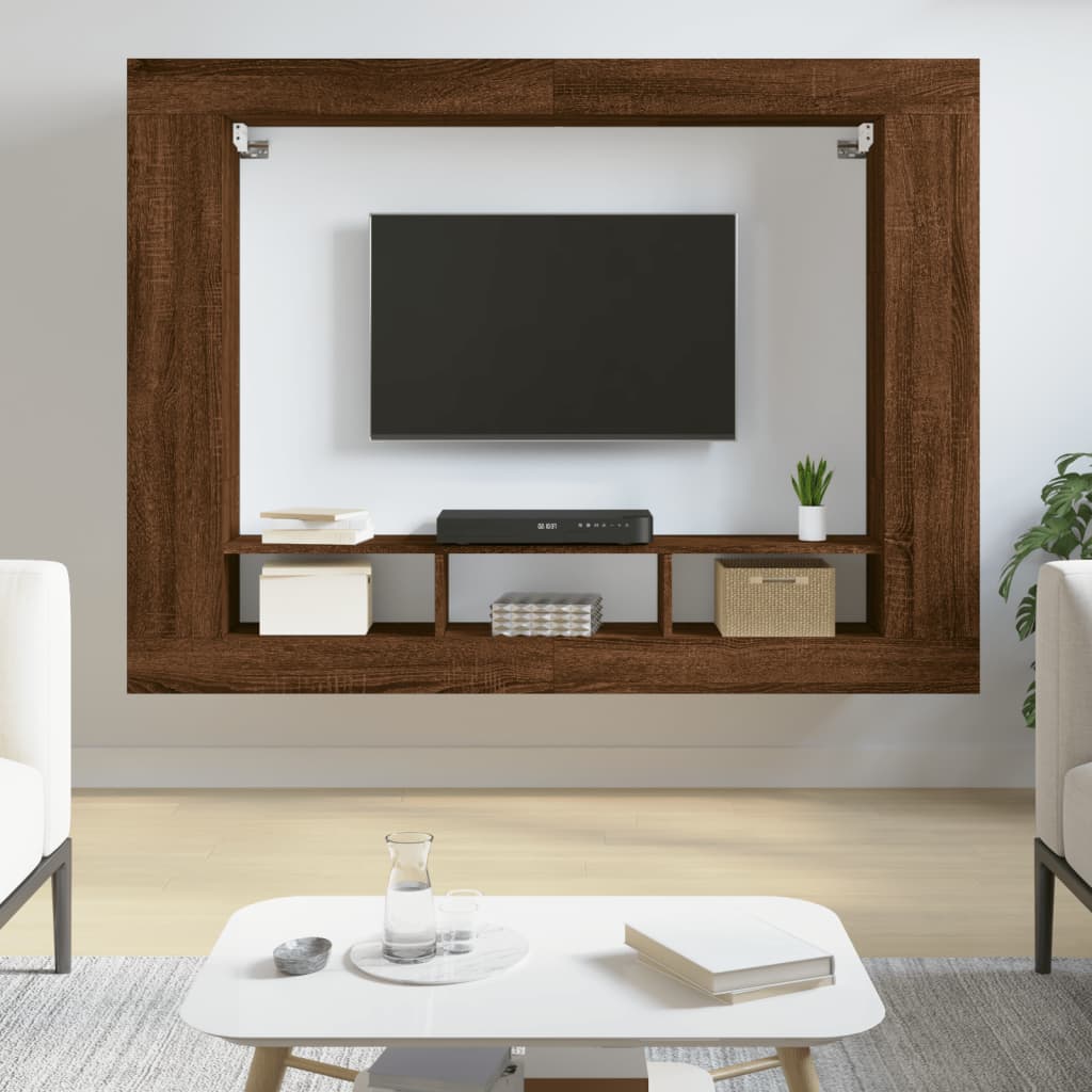 TV skapītis, ozolkoka krāsa, 152x22x113 cm, inženierijas koks