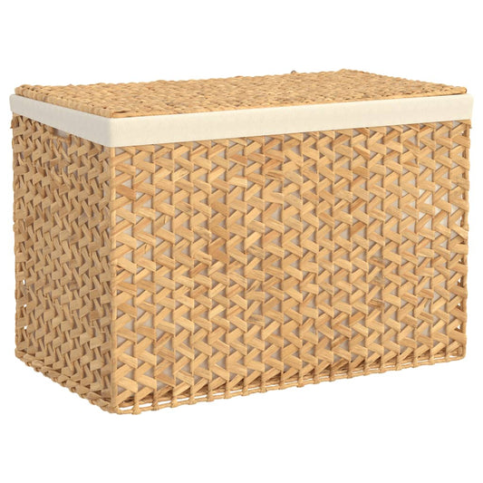 laundry basket, 3 compartments, 75x42.5x52 cm, water hyacinth