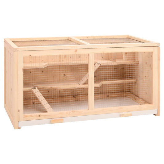 hamster cage, 104x52x54 cm, solid spruce wood
