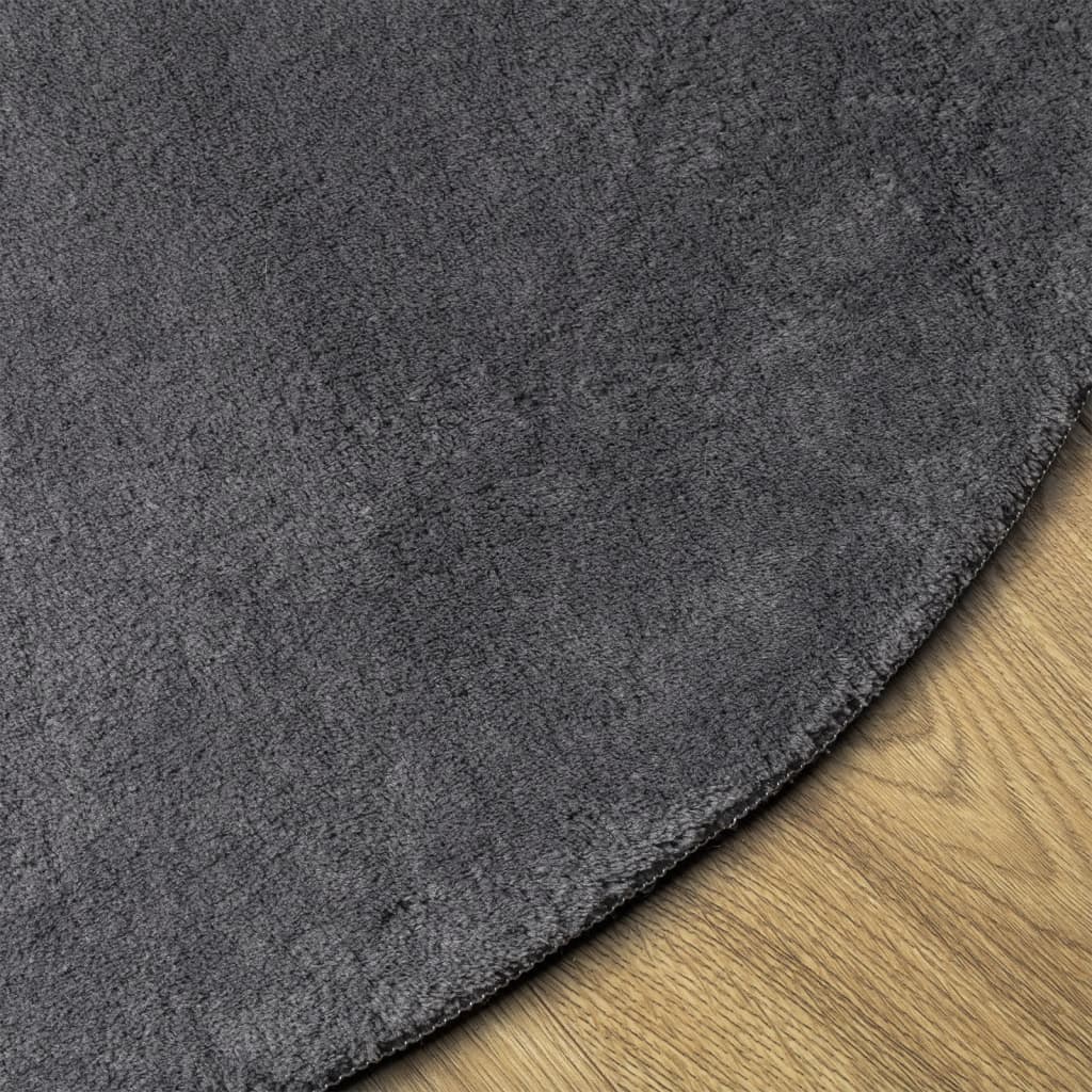 paklājs HUARTE, īsa spalva, mīksts, mazgājams, antracītpelēks 200 cm