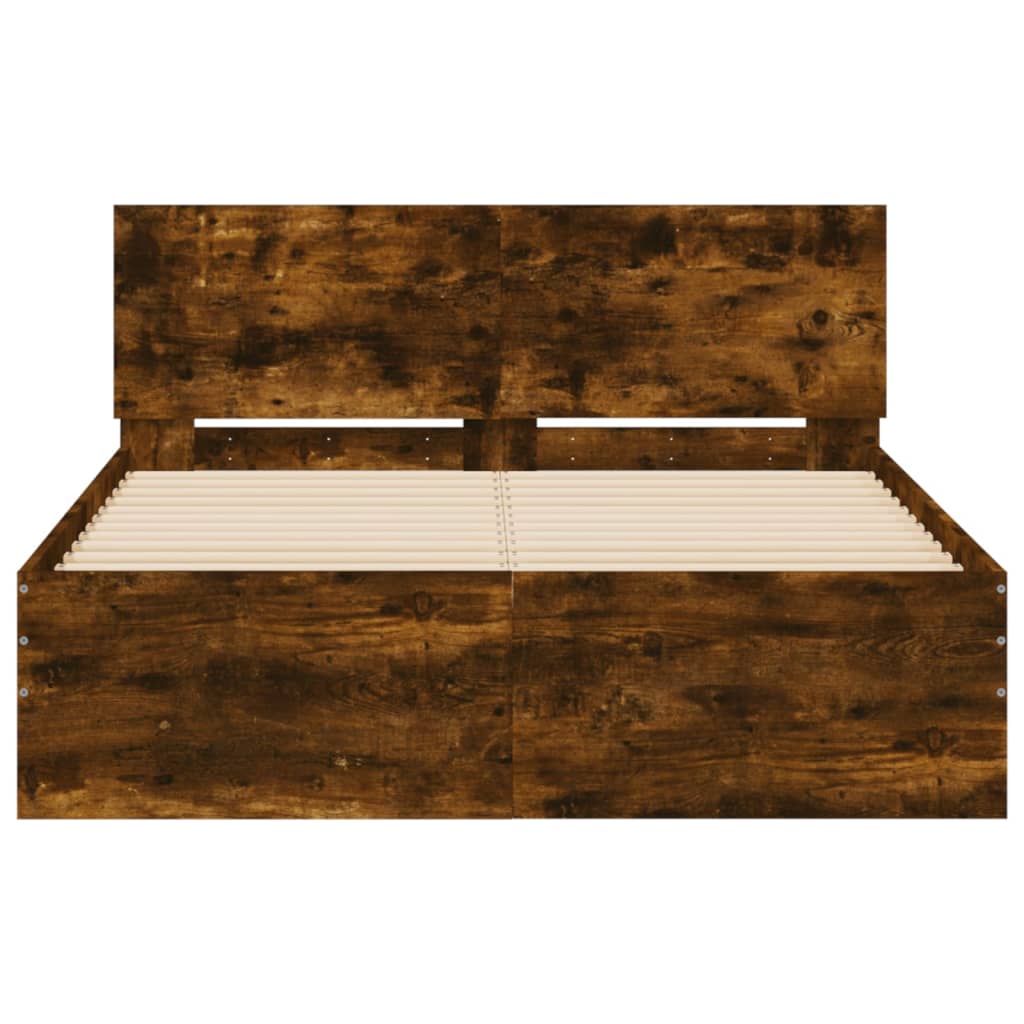 gultas rāmis ar galvgali, ozolkoka krāsā, 120x190 cm