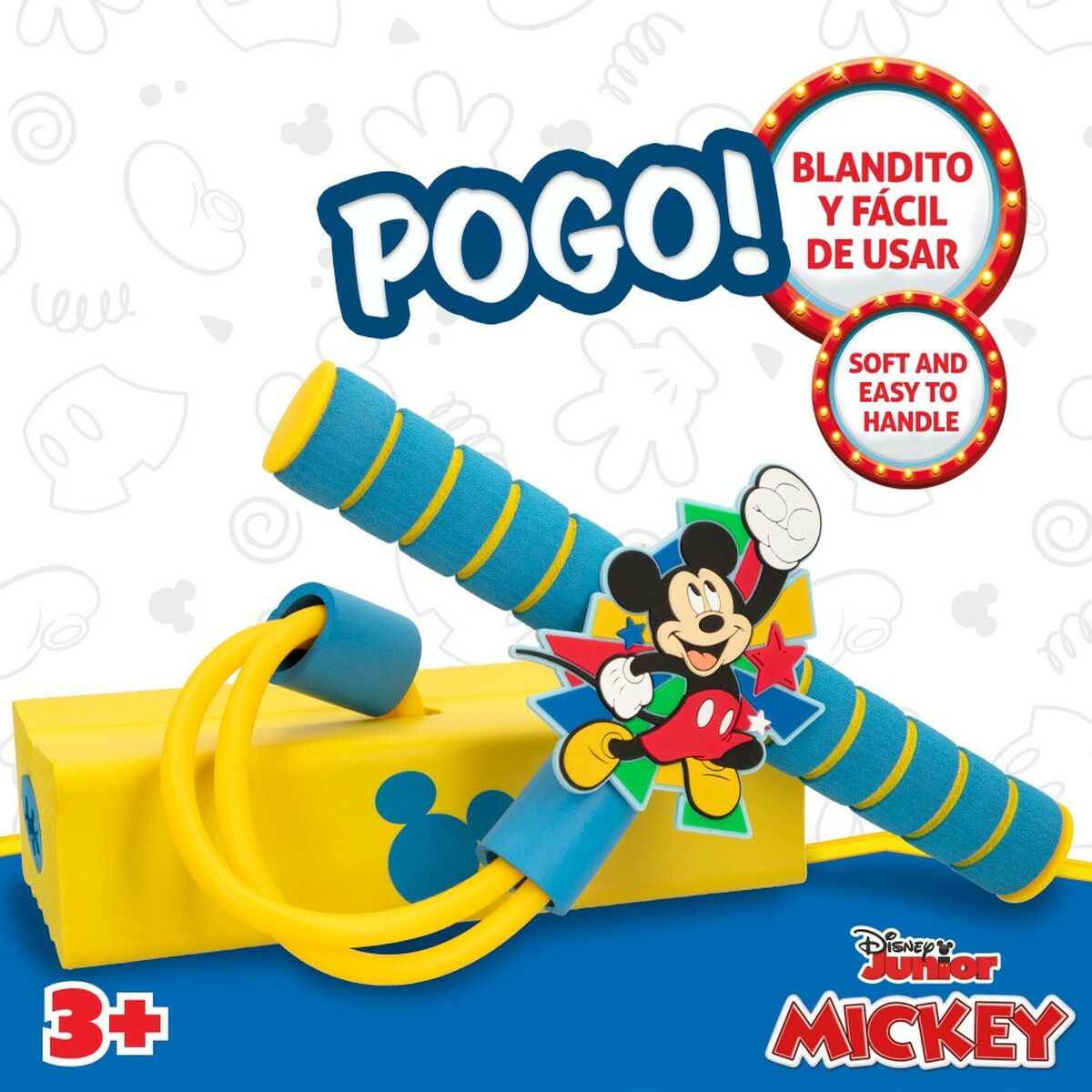 Пого-прыгалка Mickey Mouse 3D Жёлтый Детский (4 штук)