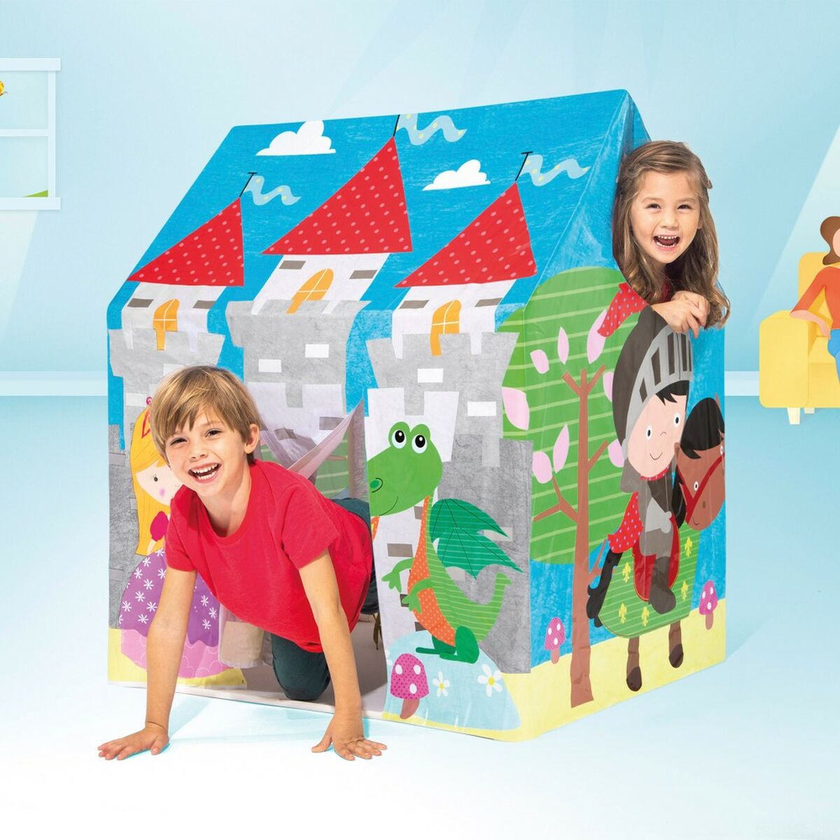 Игровой детский домик Intex Замок 95 x 107 x 75 cm (6 штук)
